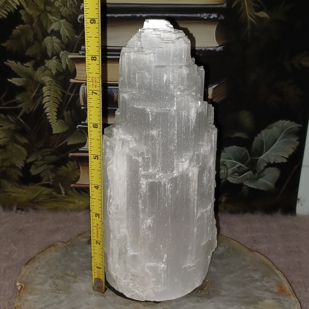 BNIB Natural Selenite Lamp Desert Rose of Africa By Himalayan Glow w/dimmer - Picture 3 of 11